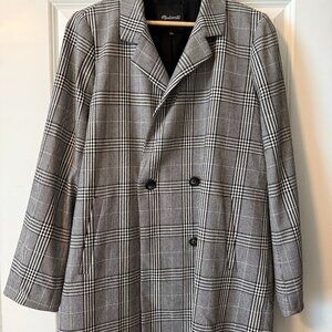 Madewell Black and White Checkered Blazer